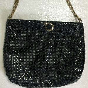 Vintage Whiting & Davis  Black Mesh Handbag
